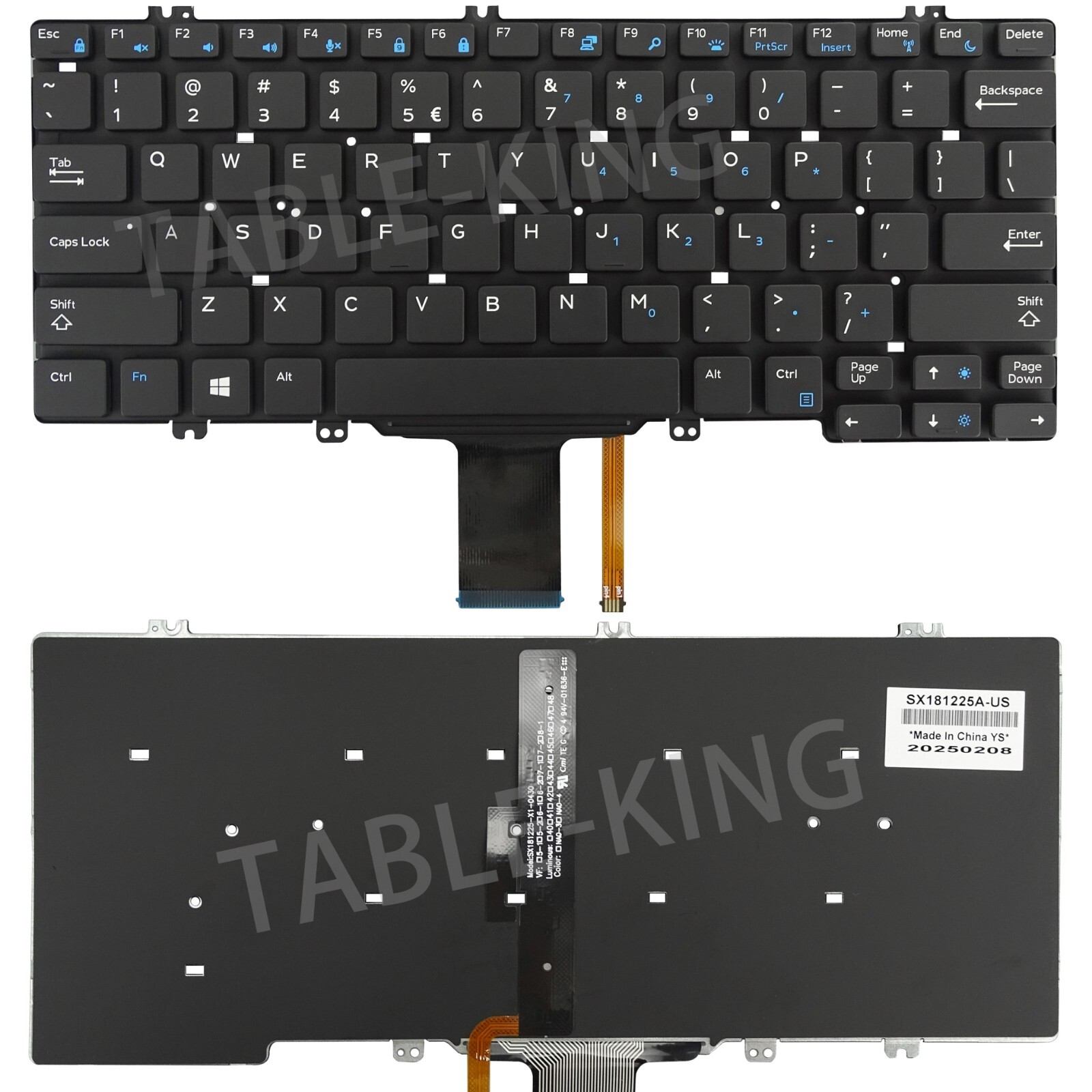 New US Backlit Replacement Keyboard for Dell Latitude E5280 E5288 E5289 E5290