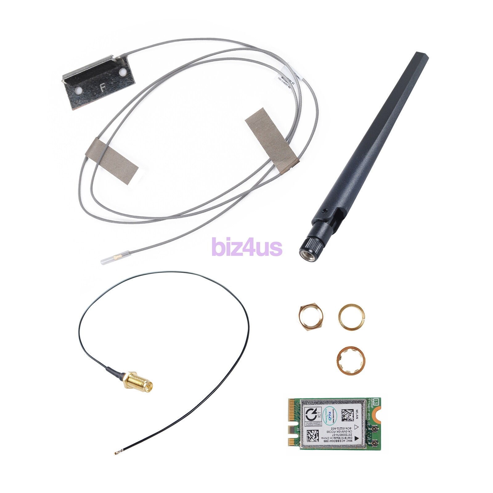 WiFi Antenna Cable + Card For Dell Optiplex 7050 3060M 3070M 3690 7060 Micro US