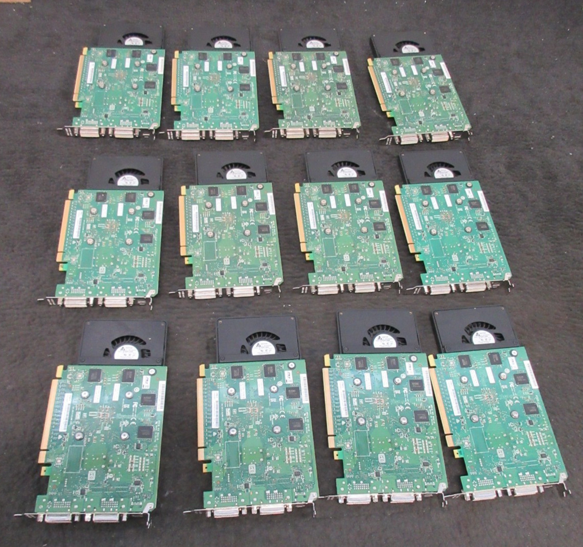 LOT OF 12 NVIDIA QUADRO K2000D 2GB GDDR5 PCIe x16 DVI MINI DP GRAPHICS CARDS
