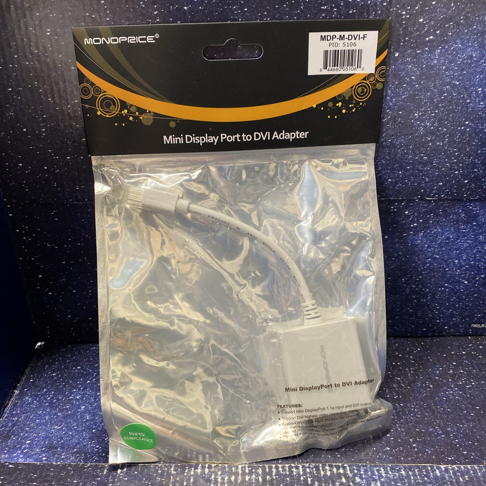 Monoprice Mini DisplayPort 1.1 to DVI Adapter, White – Free Shipping