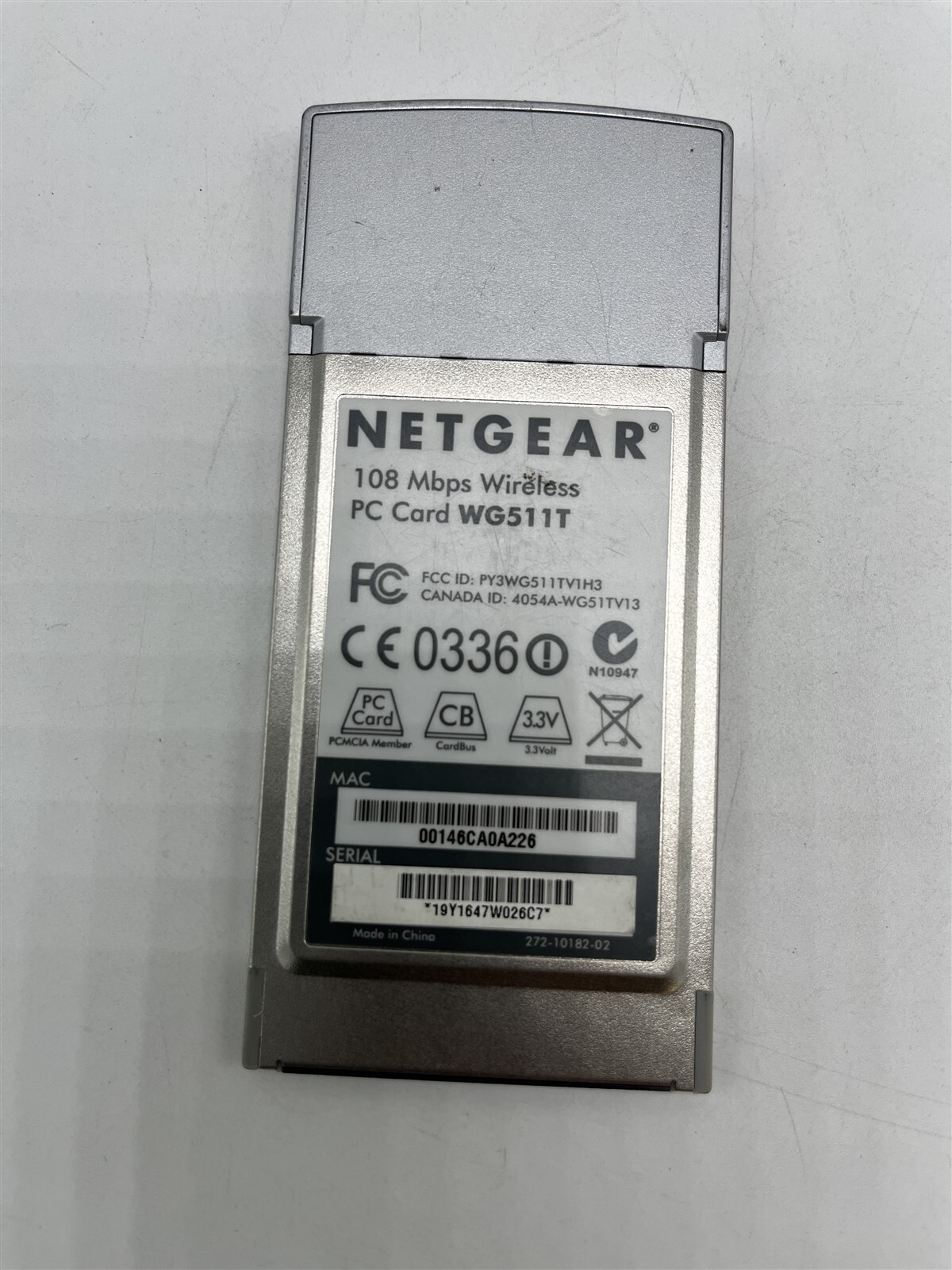 108 Mbps Wireless Card WG511T