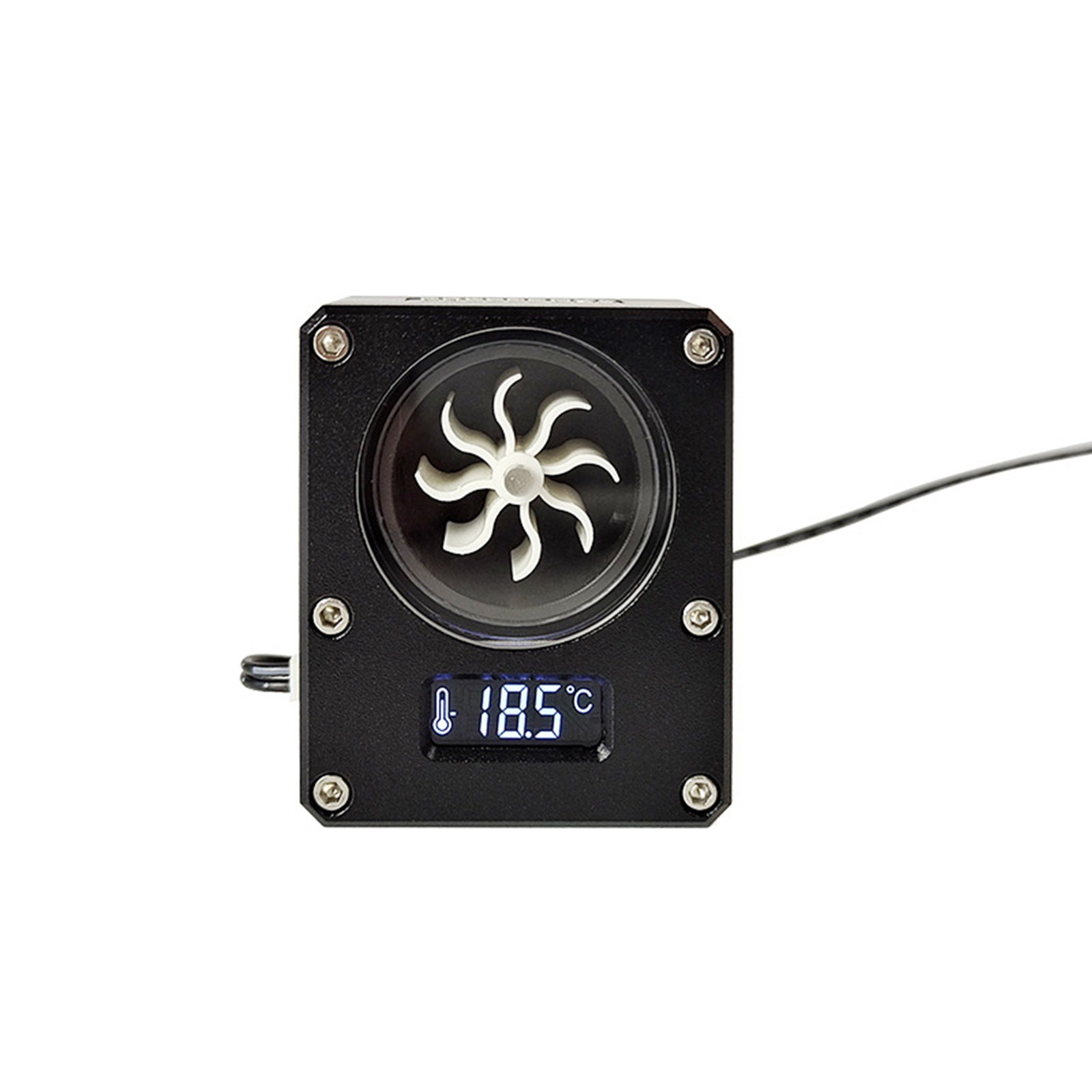 White/Black Water Flow Meter Indicator with Temperature Computer Cooling Tubes