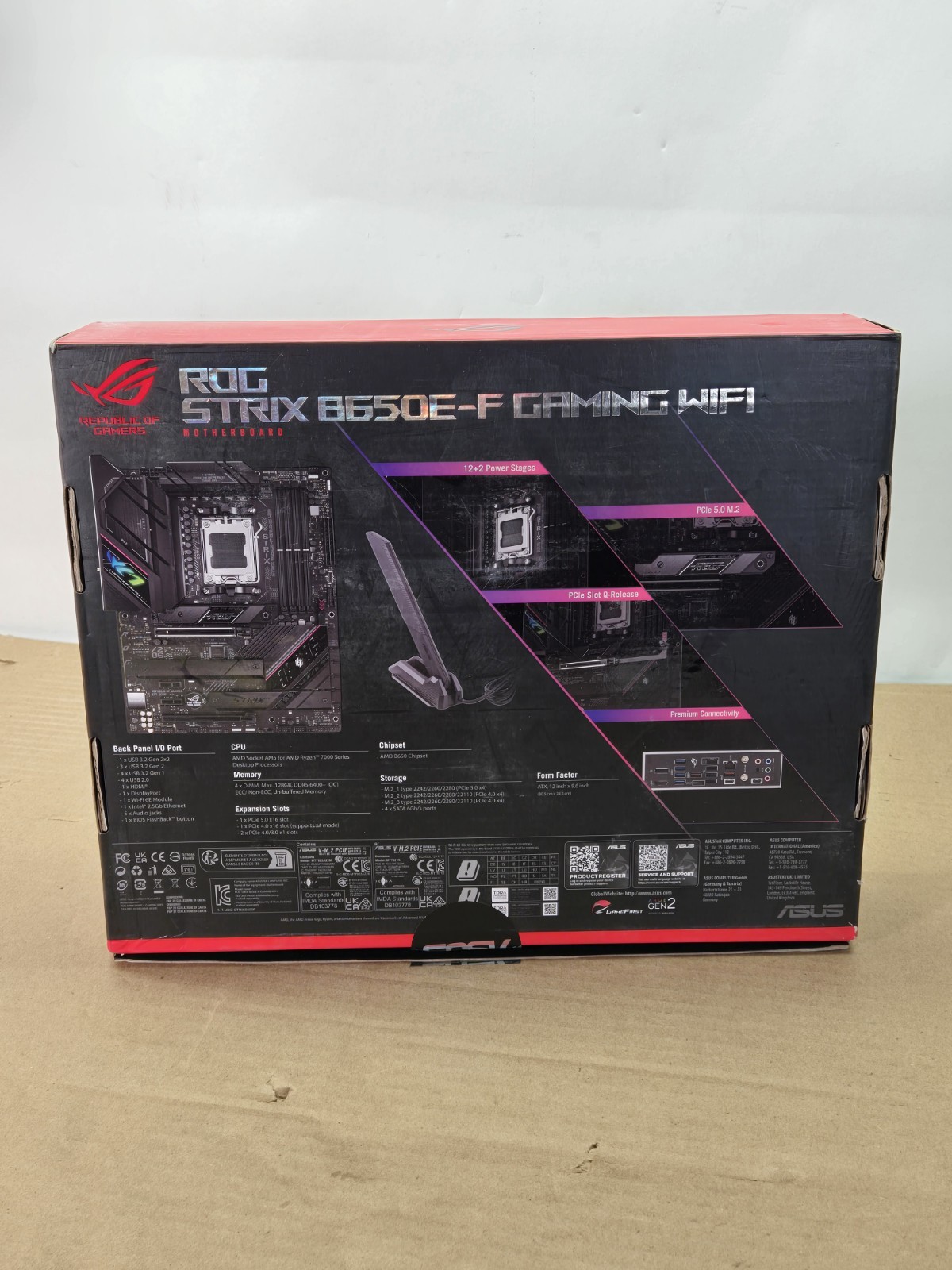 ASUS – ROG STRIX B650E-F GAMING WIFI (Socket AM5) AMD B650E ATX DDR5 Wi-Fi READ