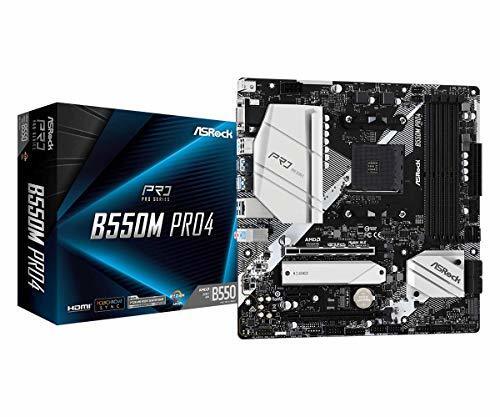 ASRock B550M Pro4 Micro ATX Motherboard with B550 Chipset Compatible with AMD