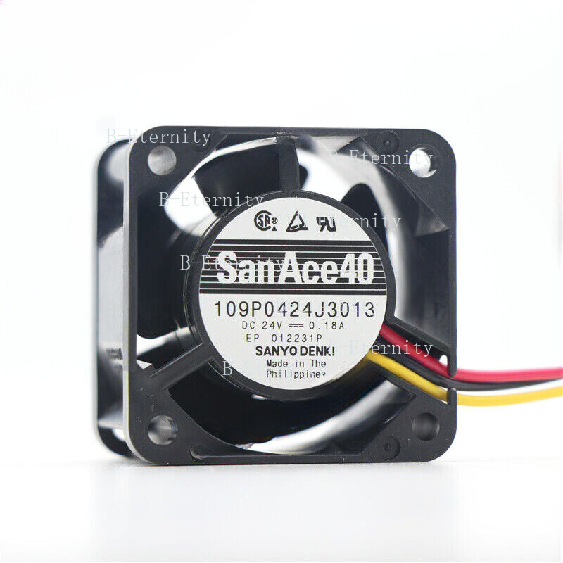 SANYO Denki 109P0424J3013 SanAce Fan DC 24V 0.18A 40*40*28MM 3-wire Cooling Fan