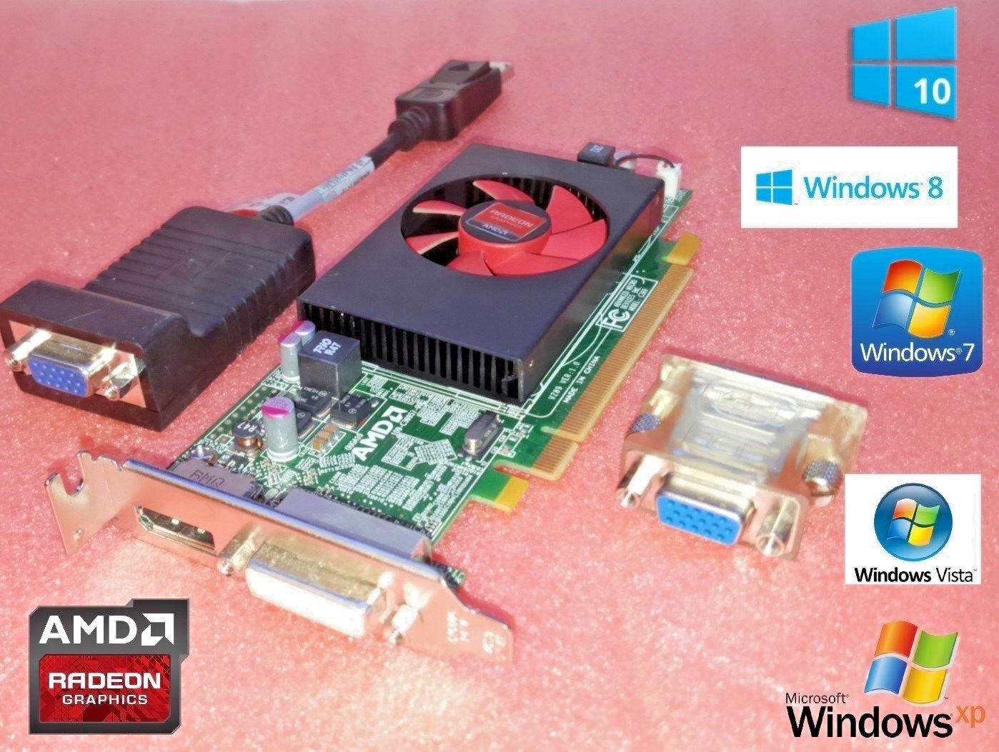 Windows 10 HP Compaq Elite 8100 8200 8300 SFF 1GB Dual VGA Video Card