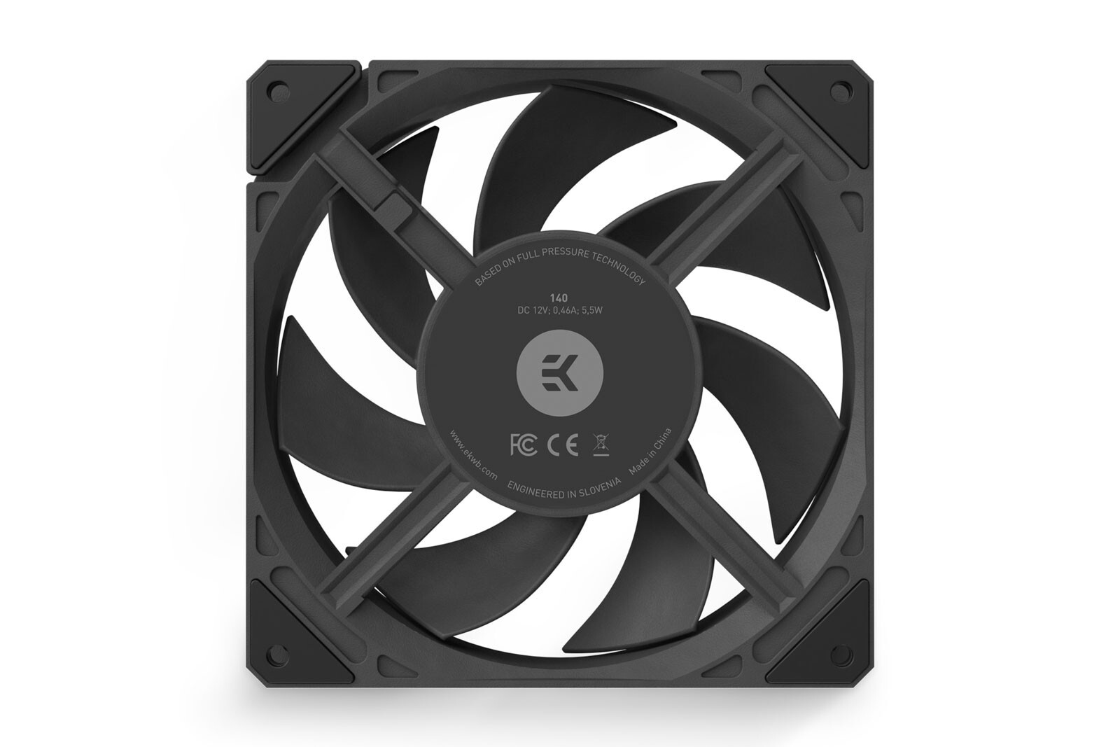 EKWB EK-Loop FPT 140mm Fan, 600-2200 RPM, Black, 3-pack