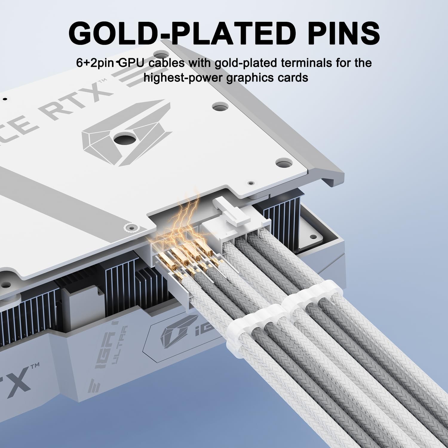 PSU Cable Extension Set – Soft Nylon Sleeved PC Cables,24Pin ATX 8Pin EPS 8 P…