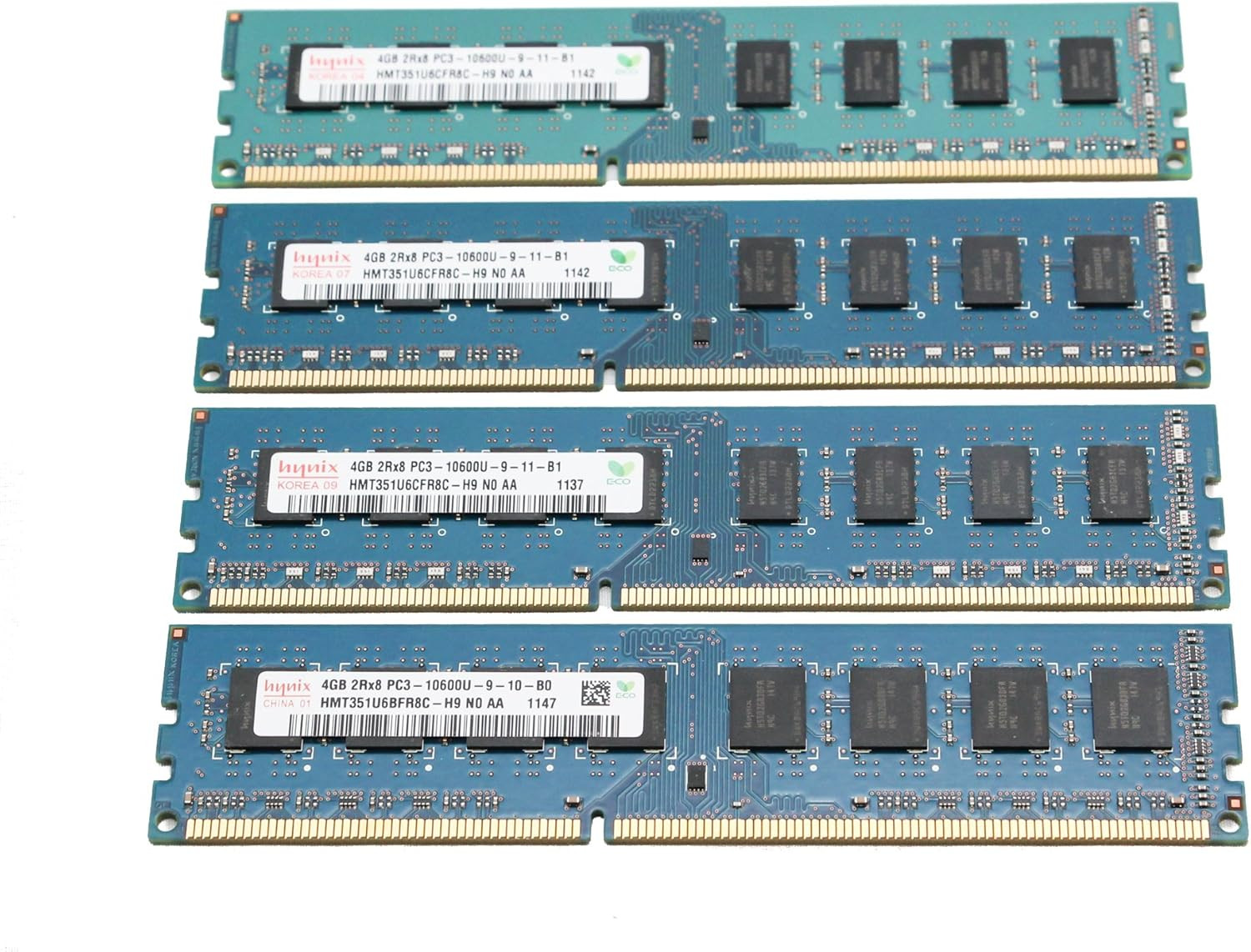 HMT351U6CFR8C-H9 4GB 2Rx8 PC3-10600U 240-Pin DDR3 SDRAM Desktop Memory 4X4Gb (16