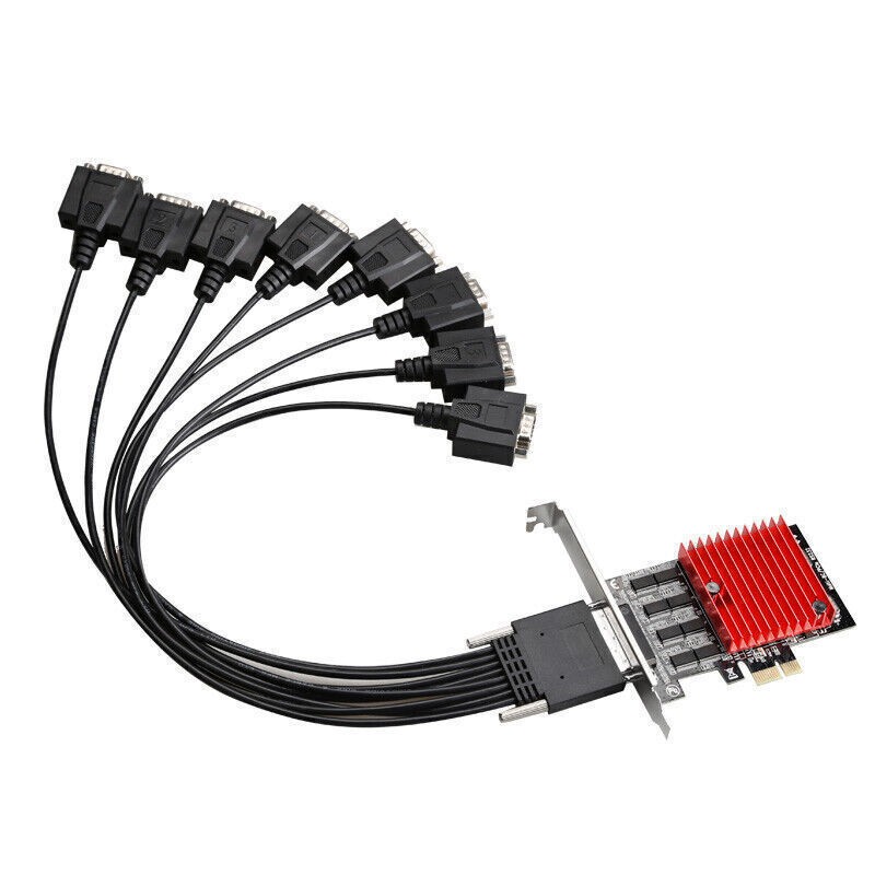 8-Port Serial Expansion card PCIE RS232 Serial Port Expansion Adapter Riser Card