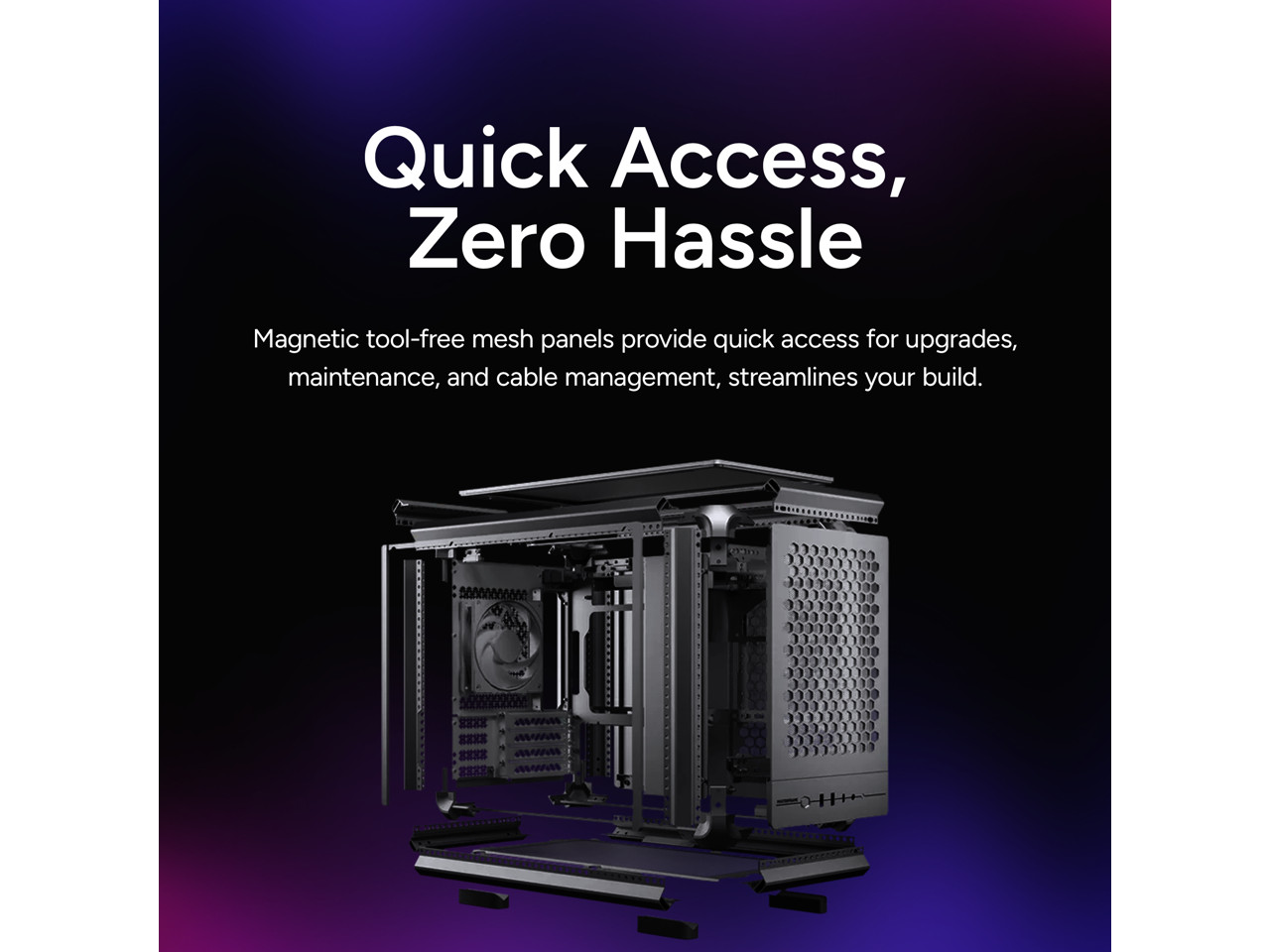 Cooler Master MasterFrame 400 mATX Modular PC Case – Micro-ATX/Mini-ITX, Aluminu
