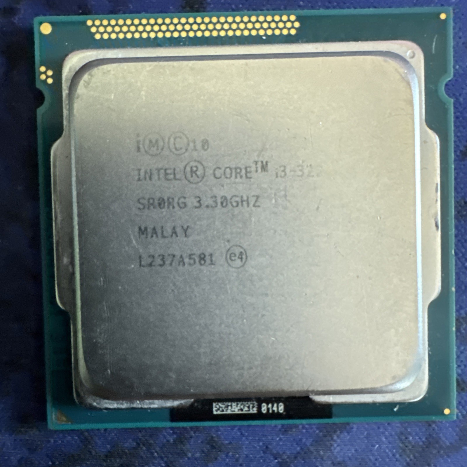 Intel Core i3-3220 3.3 GHz Duel Core Technology (SR0RG) Core i3 3rd Gen UNTESTED