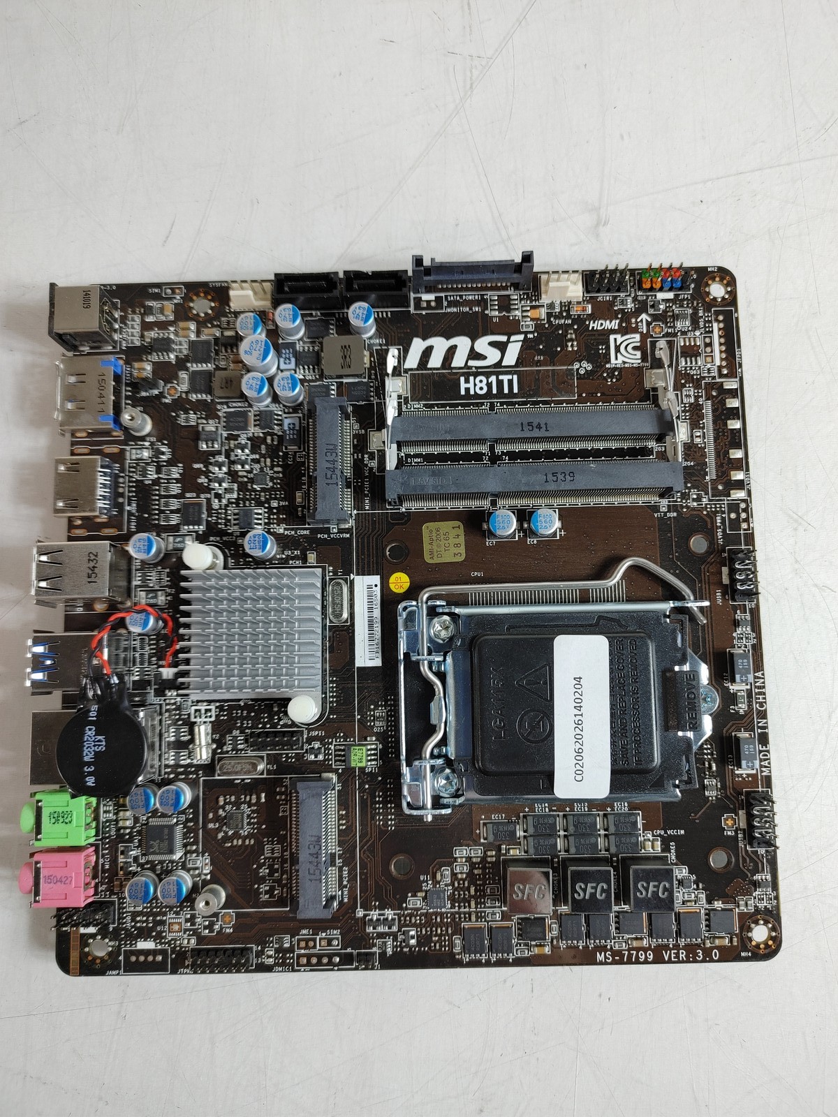 MSI H81TI Intel LGA 1150 DDR3 Desktop Motherboard
