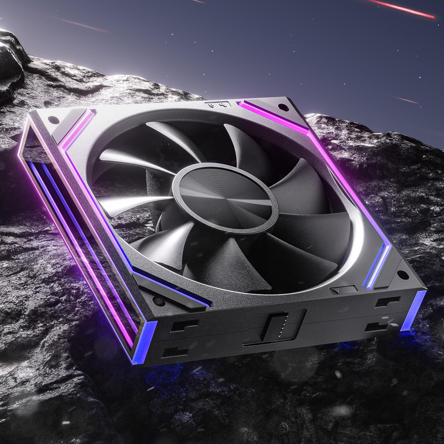 Dawn 120Mm Case Fan, ARGB PWM 1850RPM/71CFM Airflow, Forward