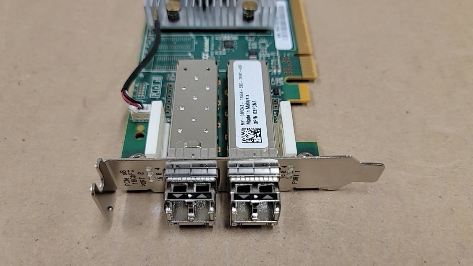 Dell Qlogic 3PCN3 7JKH4 QLE2662L-DEL 2-Port 16Gbps Fibre ChannelCard w/ 2xSFP
