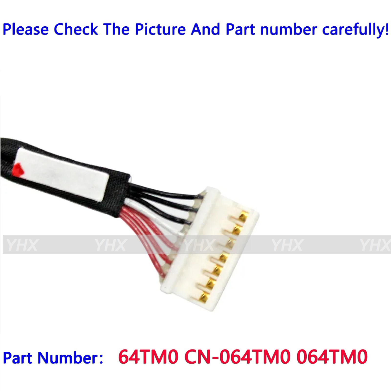 5X For Dell XPS 15 9570 P56F002 Laptop DC Power Jack Charging Port W/Cable 64TM0