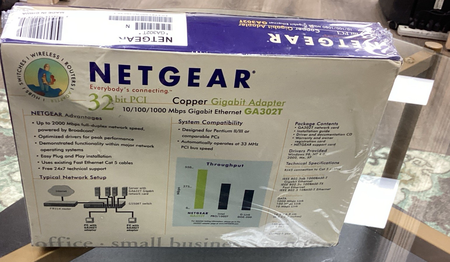 Netgear GA302T PCI Copper Gigabit Adapter SEALED NIB