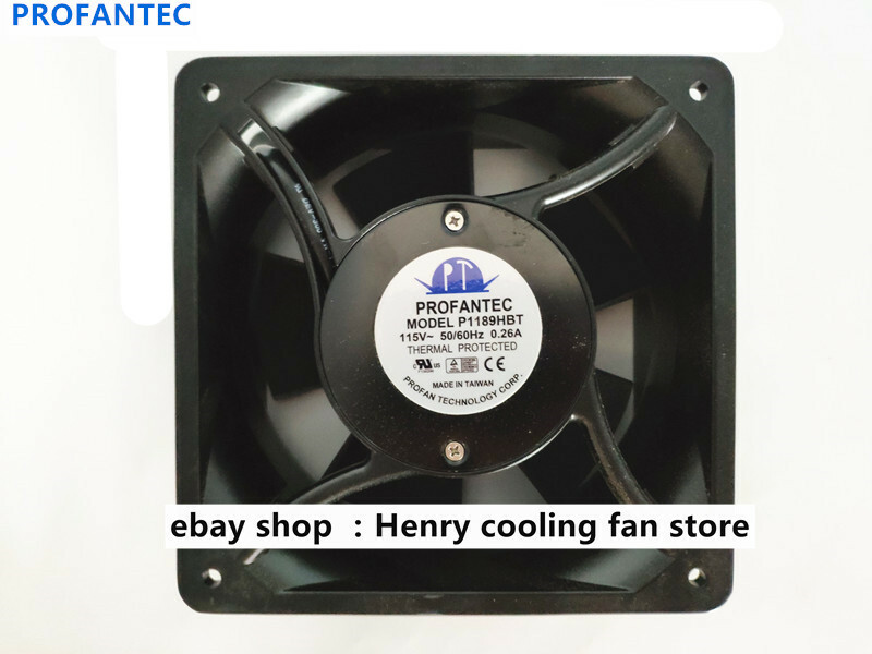 PROFANTEC P1189HBT AC 115V 0.26A 50/60Hz 176*176*89mm 2pin Cabinet cooling fan