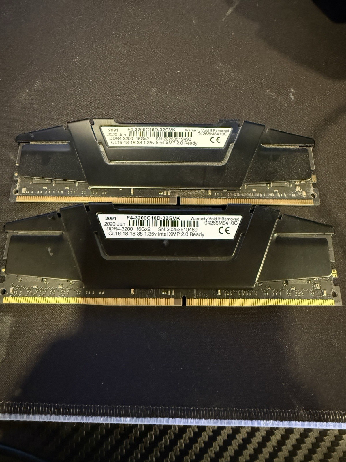 G. Skill Ripjaws v DDR4-3200 RAM 16GB (2x8GB) 3200MHz