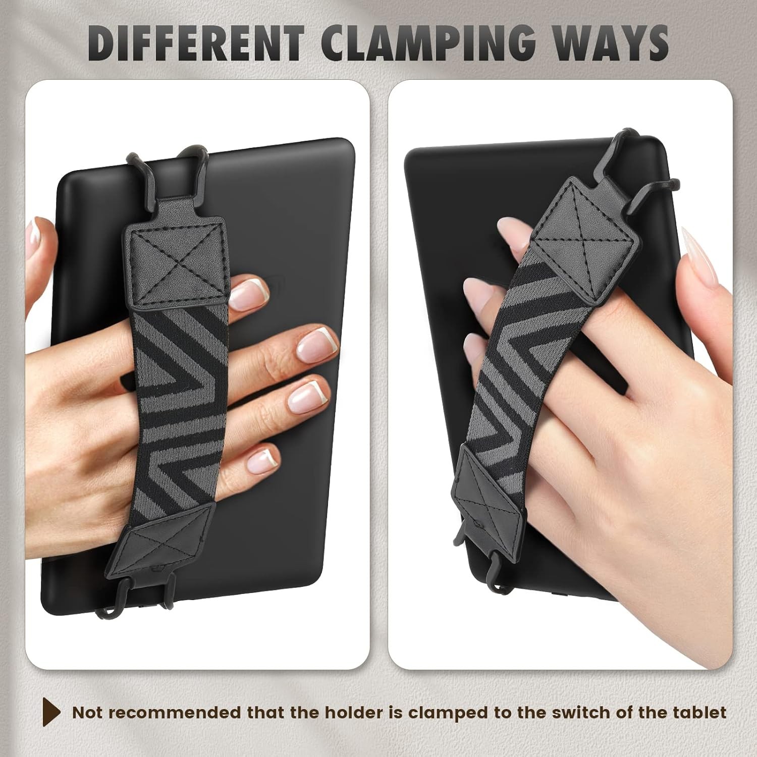 Security Hand-Strap for 6-8″ Kindle eReaders Fire 6-8 inches, 1-black