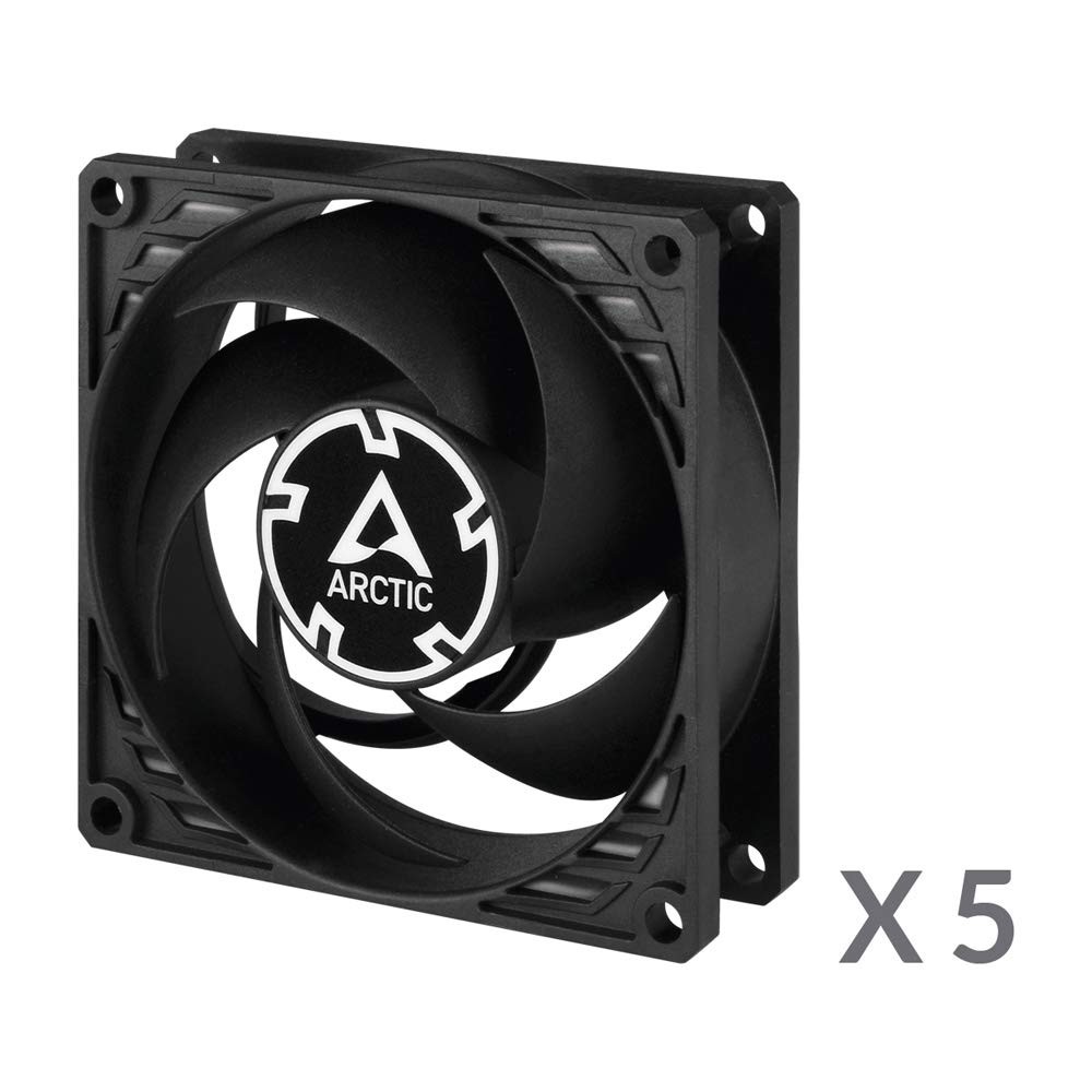 80mm Pressure Optimised Quiet PC Case Fans 5 Pack Computer Cooling Fan