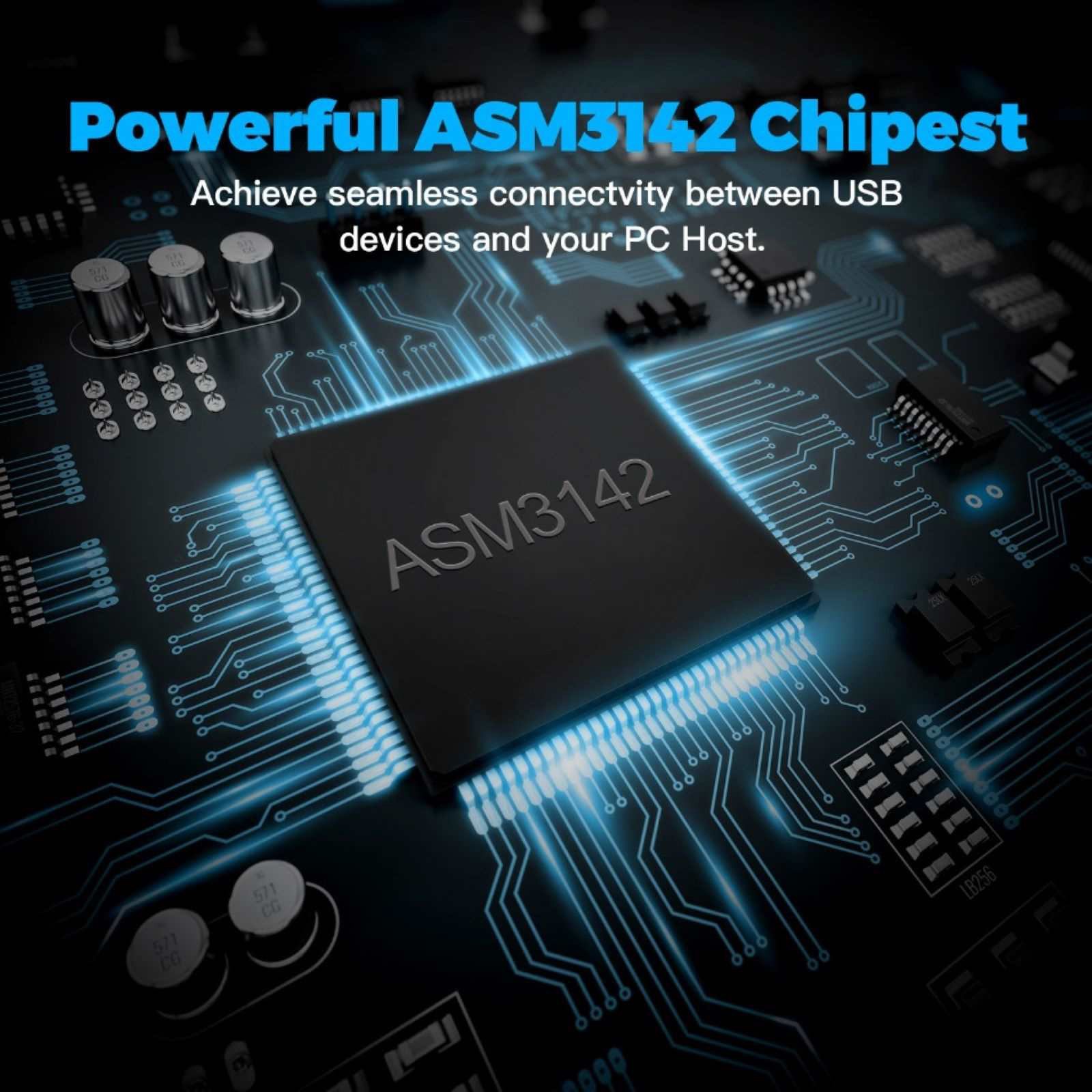 PCIe to USB 3.2 Gen 2 Expansion Card 20 Gbps Bandwidth 5 Ports 2*USB-A 3*USB-C