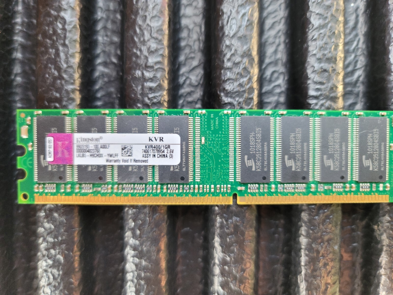 KINGSTON KVR400/1GR 1GB 400MHZ DDR MEMORY CARD