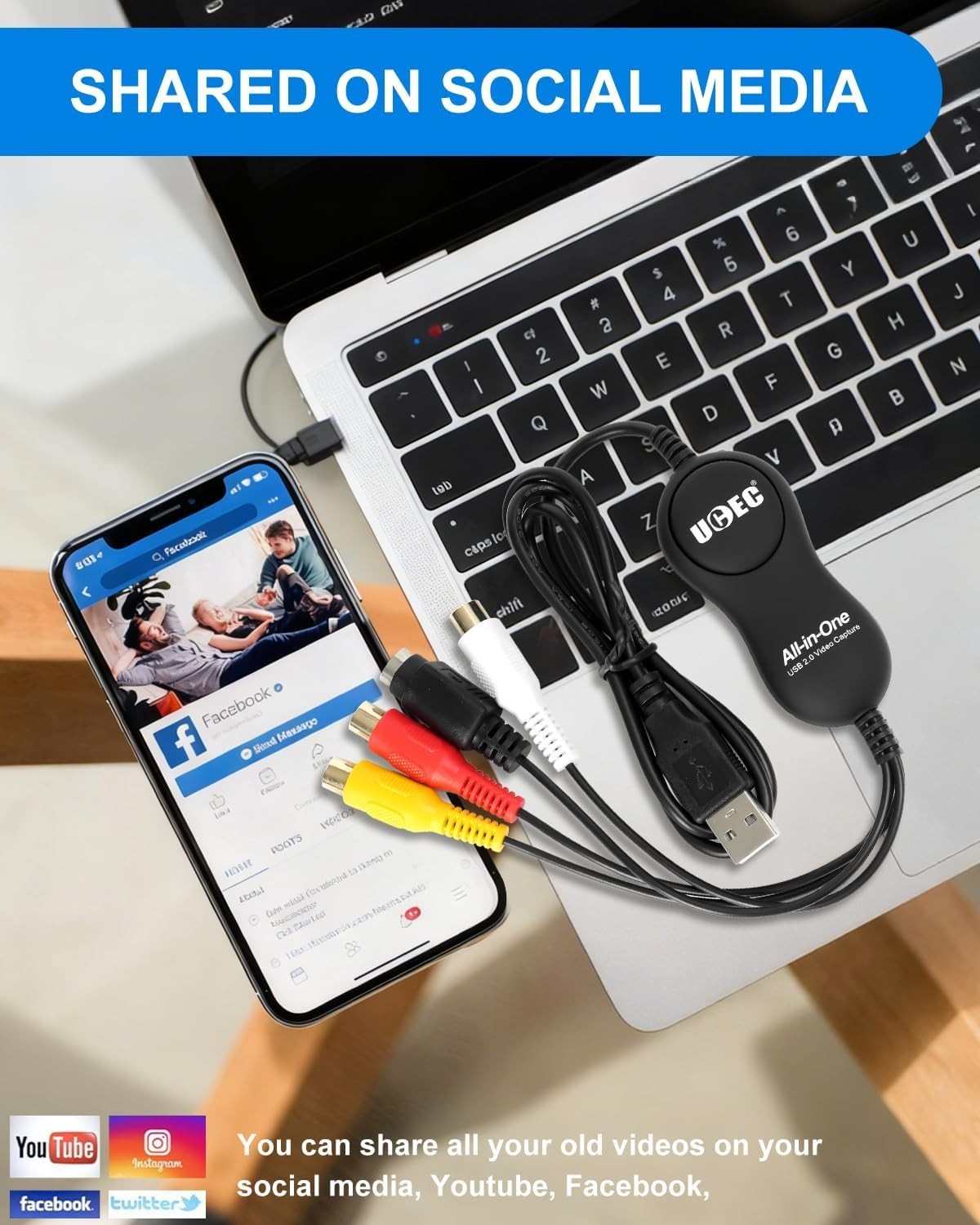 Effortless USB 2.0 Video Capture Card – VHS to Digital Conversion Made Simple