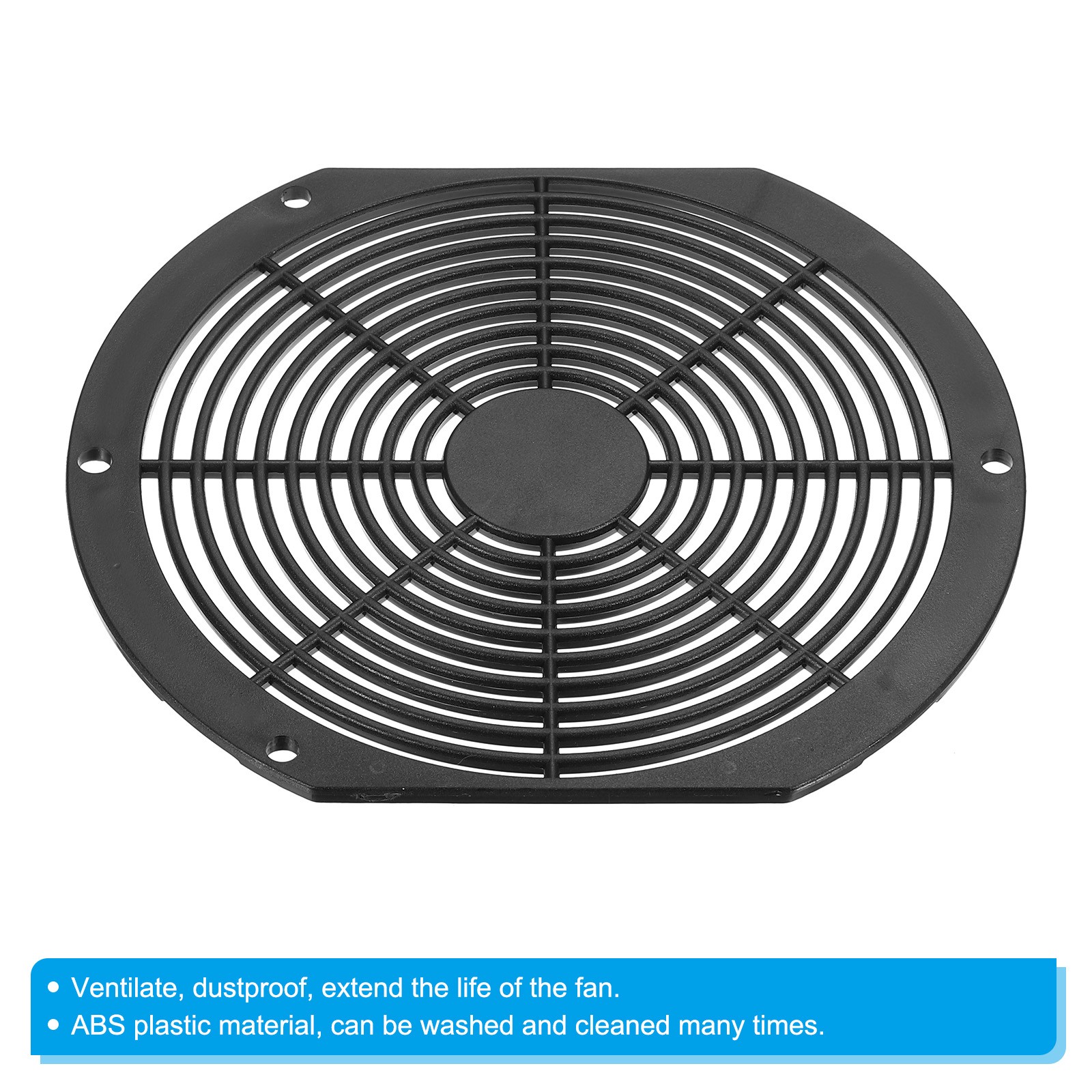 151mm filter fan, 2pcs ABS plastic fan grille protection, black