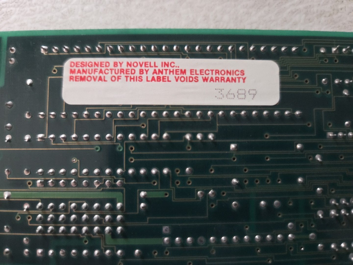 WORKING NOVELL 738-160-001 ISA ETHERNET CIRCUIT BOARD ADAPTER ASSY 810-160-001