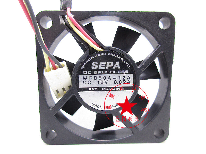 SEPA MFB50A-12A 5010 0.09A 12V 5CM 3-wire silent cooling equipment fan