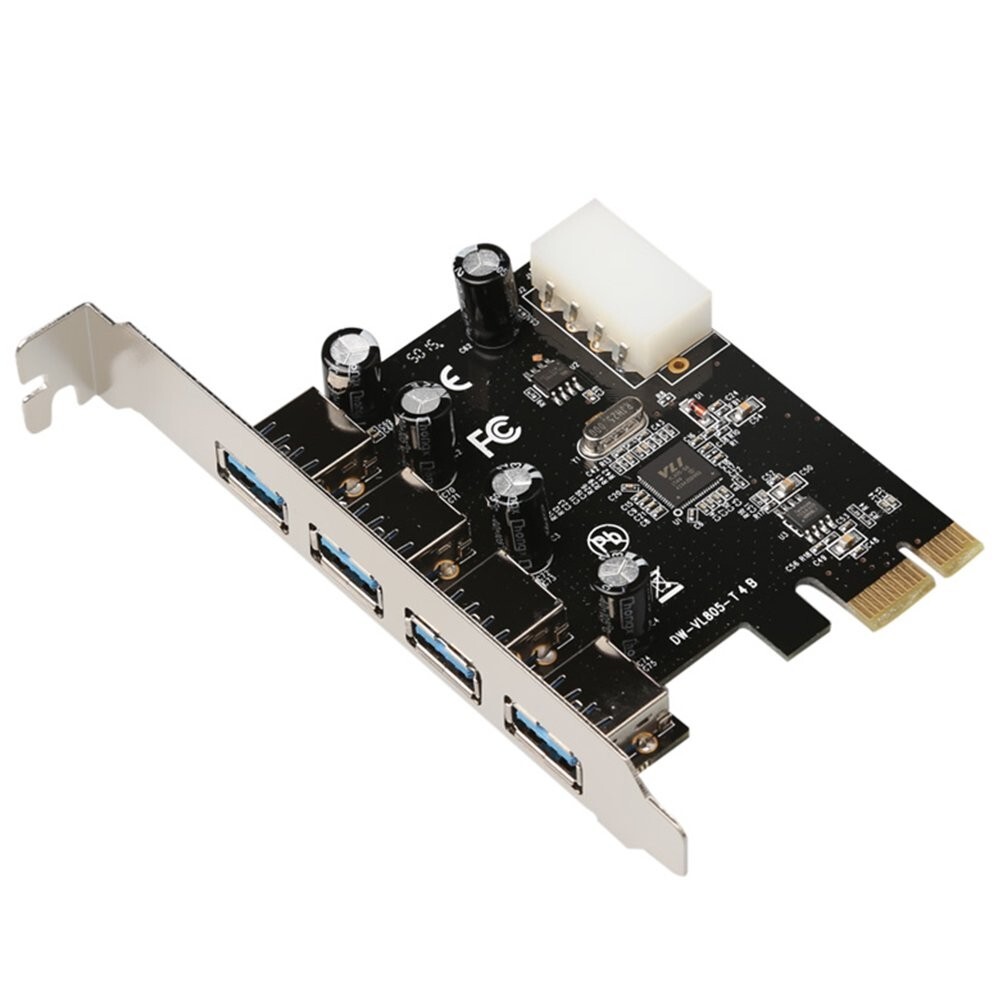 2 Pack – 4 Port USB 3.0 to PCI Express Card Expansion Add-On Card