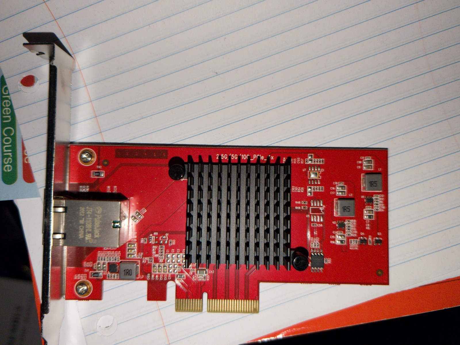 10GBASE-T COPPER PCI-E X4 NETWORK CARD AQC107 SD-PEX24055 RED