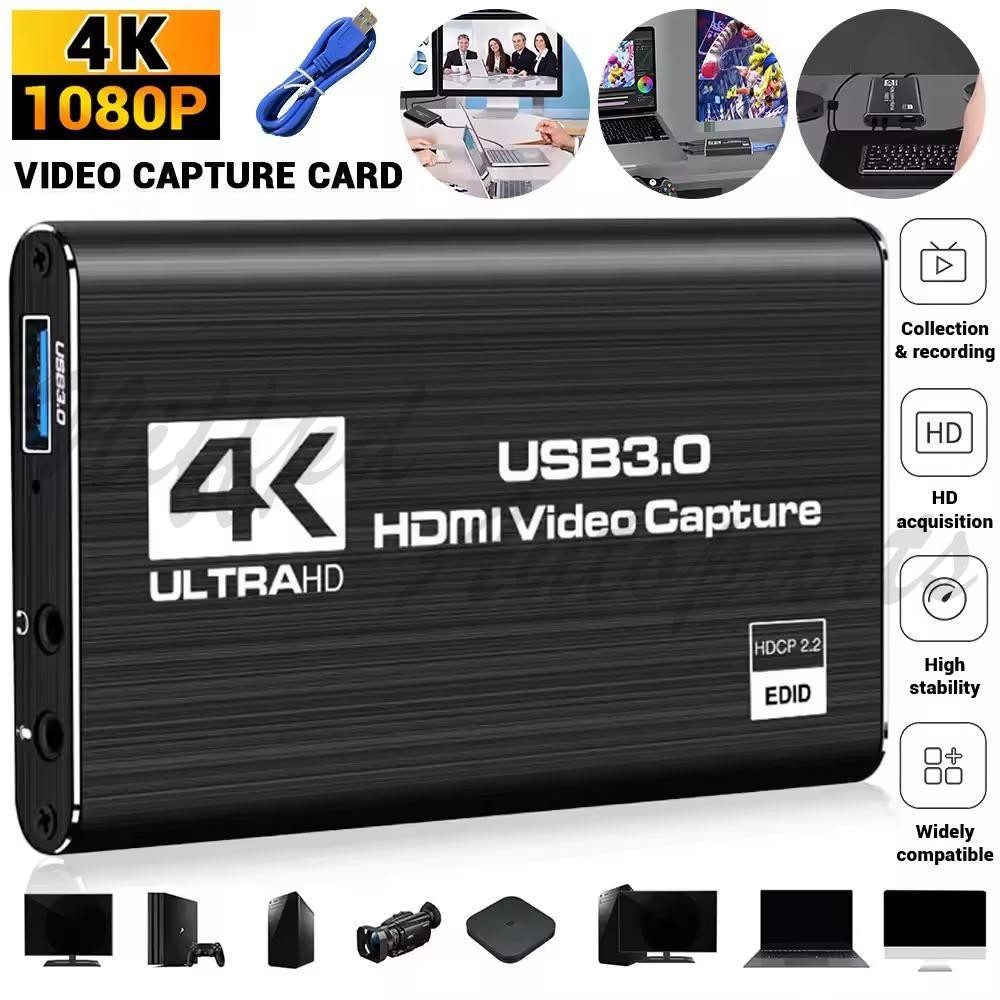 4K Audio Video Capture Card USB3.0 HDMI Video Capture Device Full HD 1080P 2026