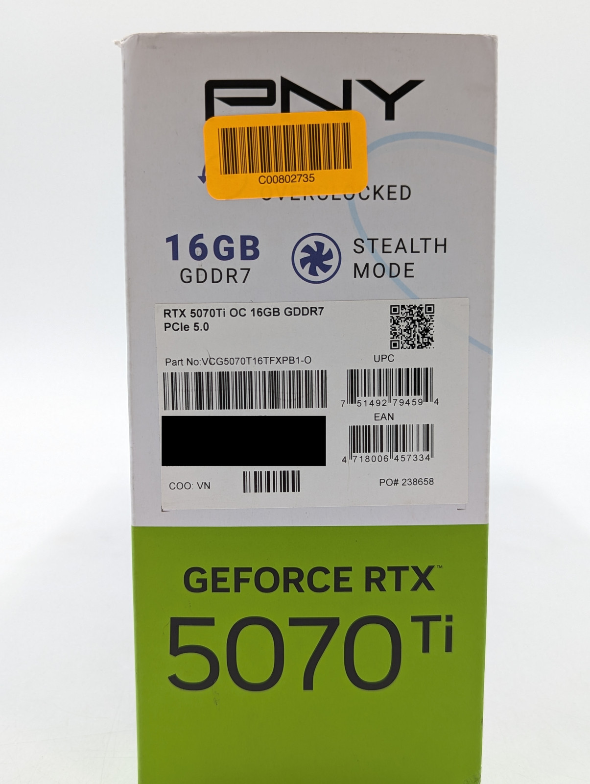 PNY GEFORCE RTX 5070 Ti 16GB OC GDDR7 Graphics Card (VCG5070T16TFXPB1-O)