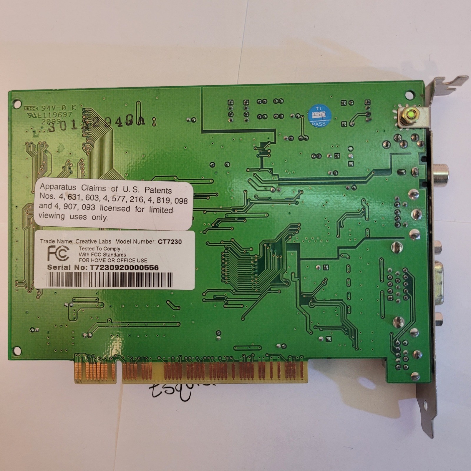 Creative Labs Encore Dxr3 PCI DVD MPEG 2 Decoder Card CT7230 Vintage PC Upgrade