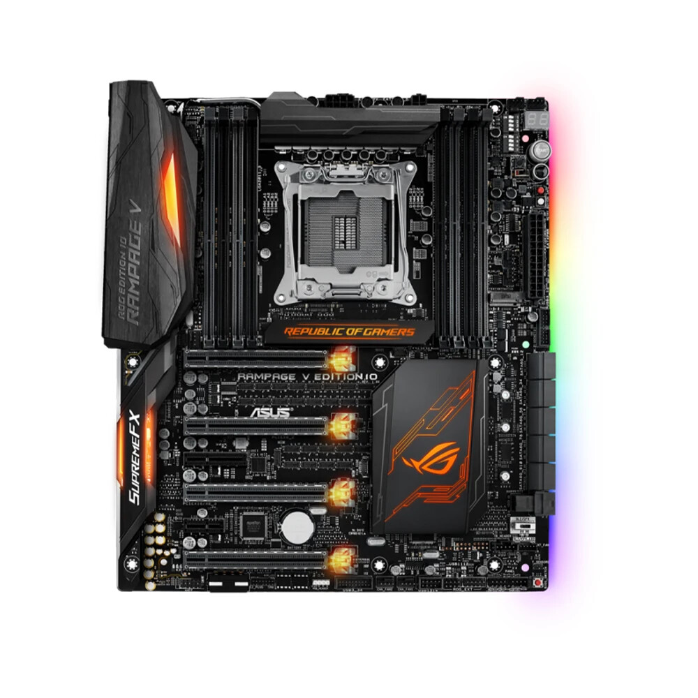 ASUS RAMPAGE V EDITION 10 E-ATX Motherboard Supports Core i7 X-Series i7 6950X