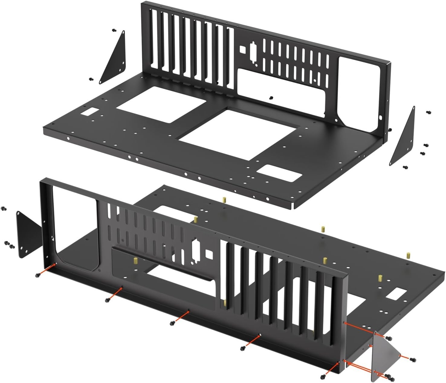 Open Air PC Case for ATX Micro ATX Mini ITX DIY Bench Black