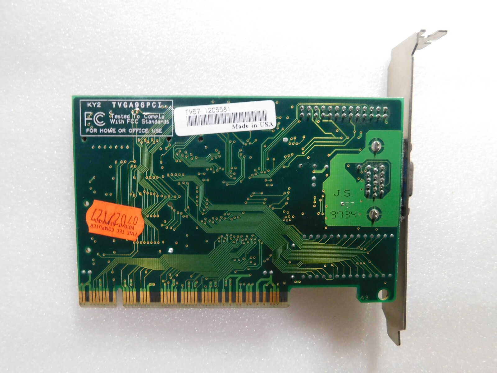JATON TRIDENT TVGA96PCI TGUI9680 2MB PCI VGA VIDEO GRAPHICS CARD ADAPTER