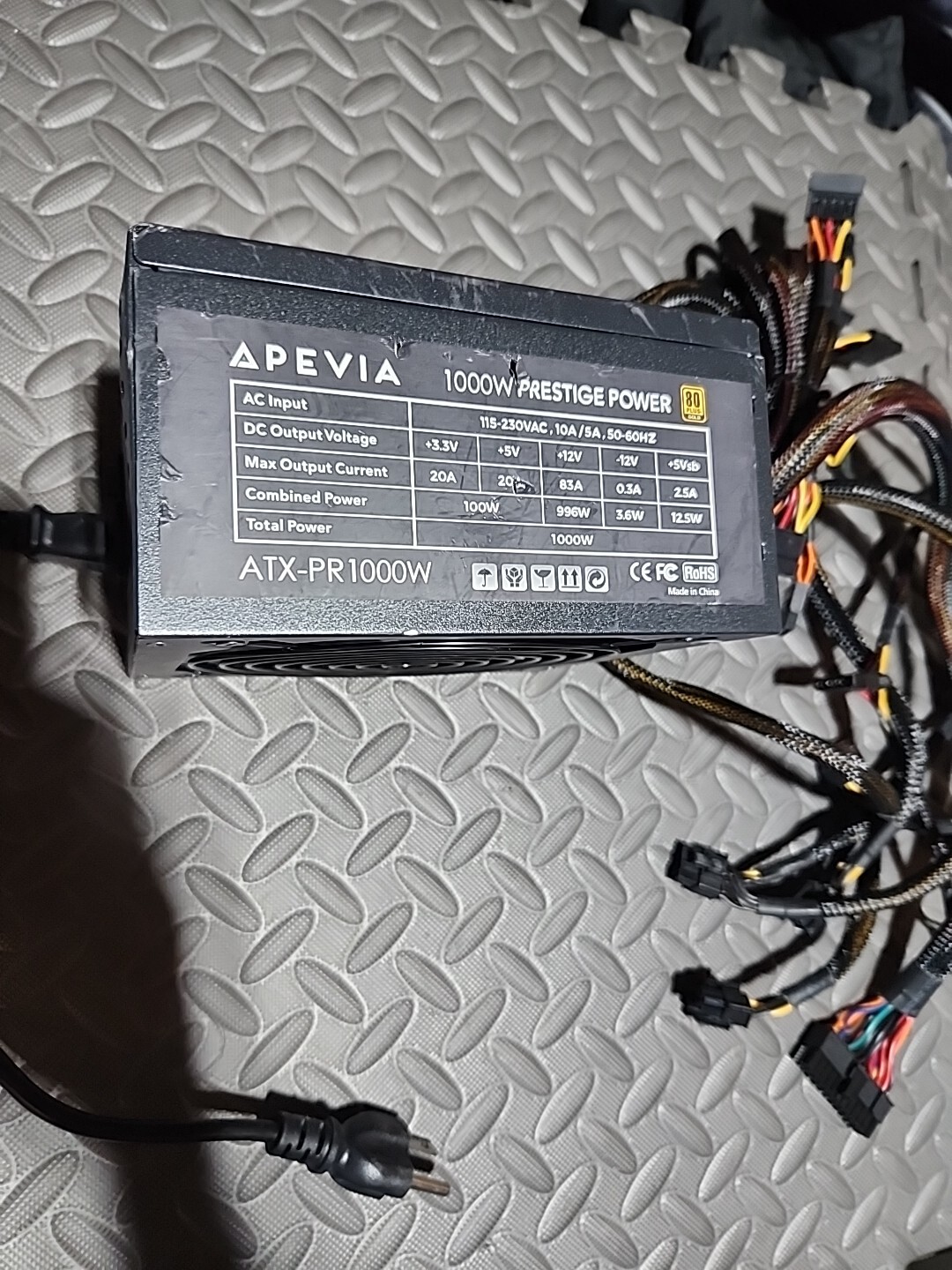 Apevia Prestige Series ATX-PR1000W 1000W 80 PLUS Gold ATX12V Power Supply