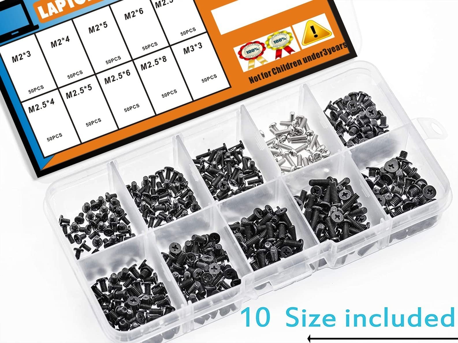 500pcs Laptop Screw Kit for Dell HP Lenovo Acer Toshiba Sony