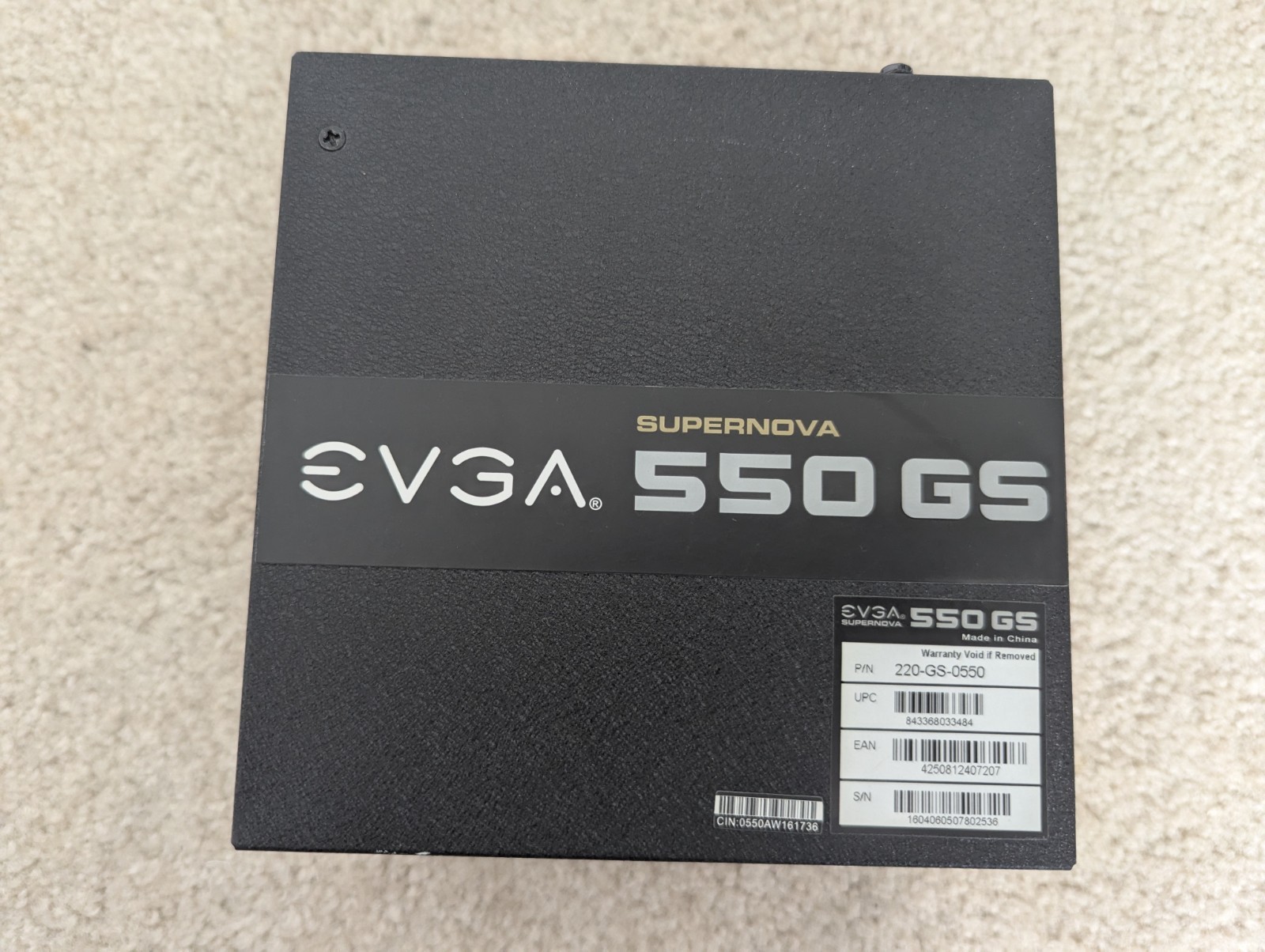 EVGA SuperNOVA 550 GS 550W 80 PLUS Gold Modular ATX Power Supply PSU
