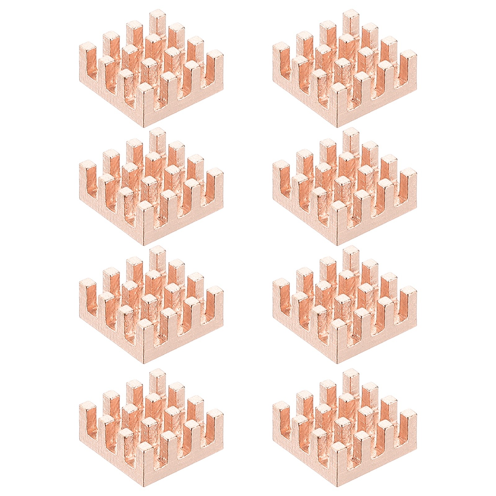 8 Pcs Copper Heatsink 9x9x4mm, Heat Sink Cooler Radiator for Raspberry Pi
