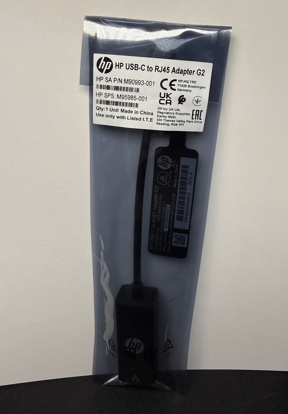NEW HP USB-C to RJ45 Adapter G2
