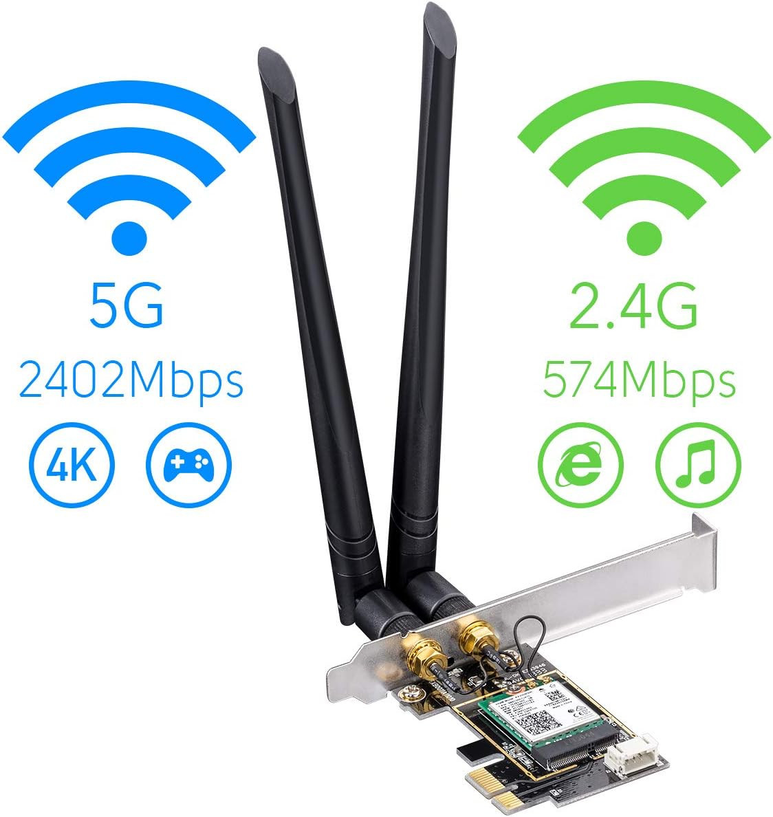 AX3000 Wi-Fi 6 Bluetooth 5.0 Pcie Wifi Card for Desktop PC WE3000 |