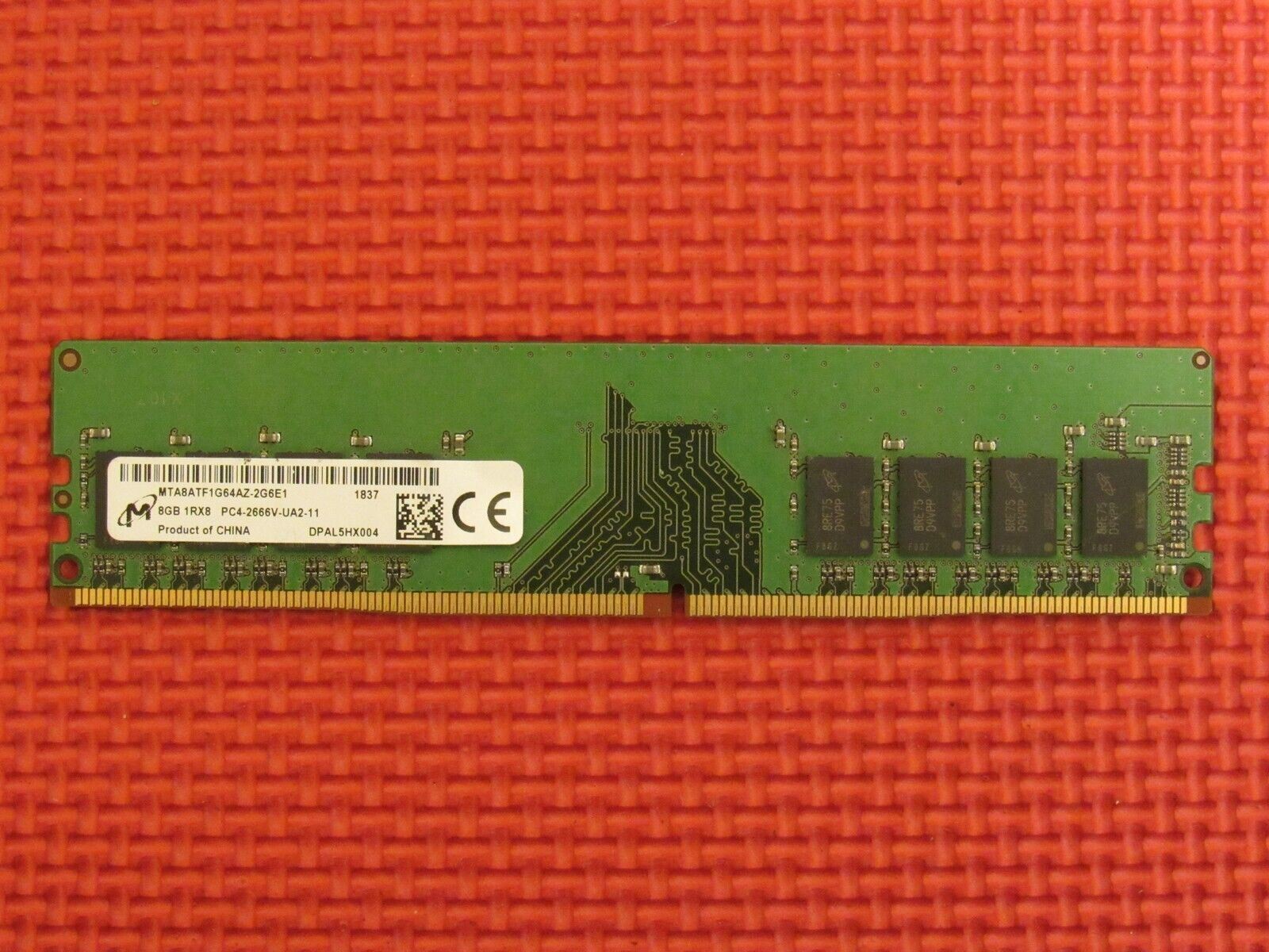 Micron 8GB (1-Stick) PC4-21300 DDR4 2666 DIMM Desktop Memory MTA8ATF1G64AZ-2G6E1