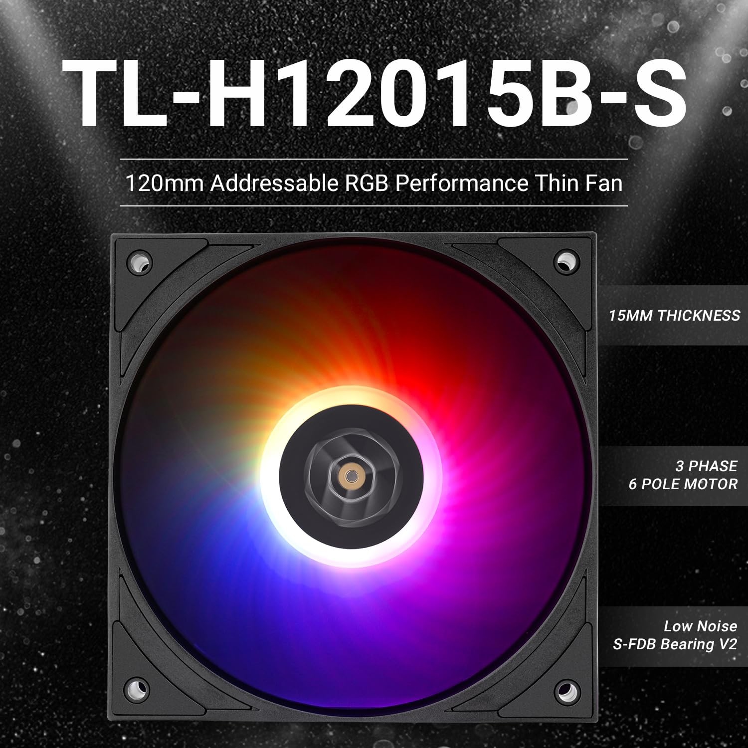 TLH12015BS Thin Computer Case Fan1900RPM, CPU Fan, 15mm Slimline Cooling Fan,…