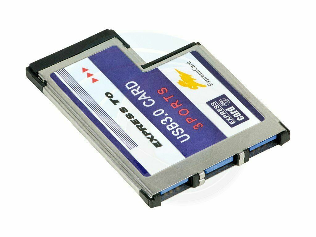 Laptop 54mm Express Card ExpressCard to 3 Port USB 3.0 Adapter Superspeed 5Gbps