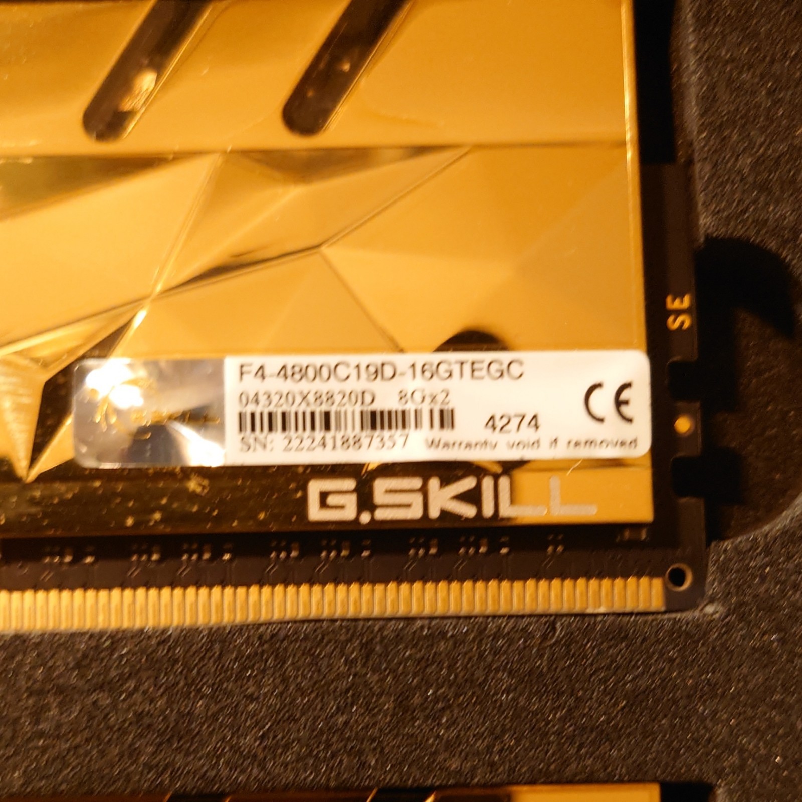 NEW G.SKILL Trident Z Royal 16GB 2x8GB DDR4-4800 DIMM 288-Pin F4-4800C19D