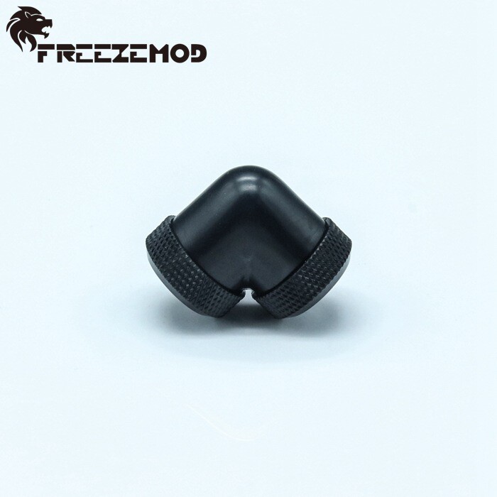 4 Pcs 90 Degree Dual Enhance Multi-Link Adapter Fitting 14mm OD Rigid Tubing BLK